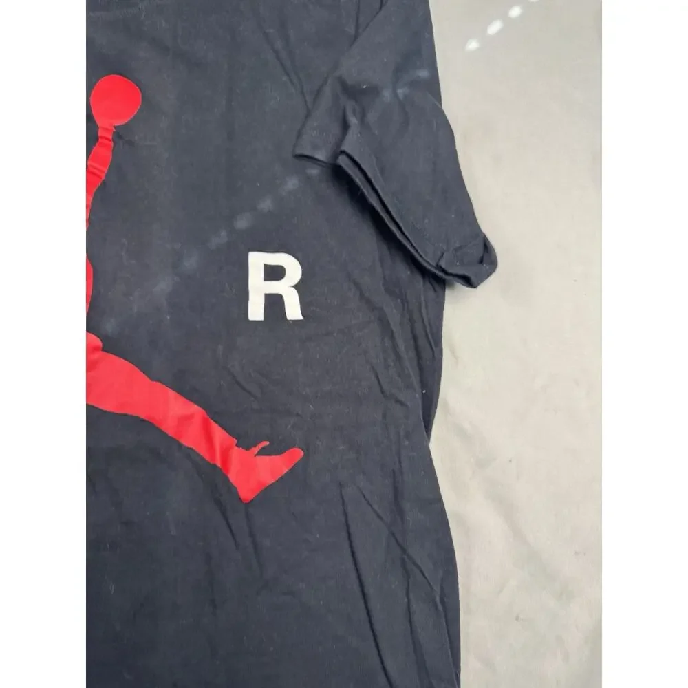 Jordan Air Jumpman Logo Graphic T-Shirt Black Red Men’s Size S